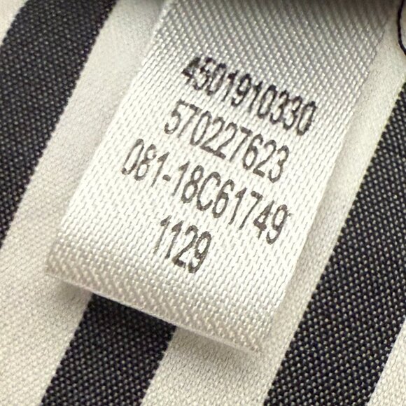 Chico's Black Label Wrap Shirt Black & White Stripe Size 2 Cotton Blend - Picture 9 of 9